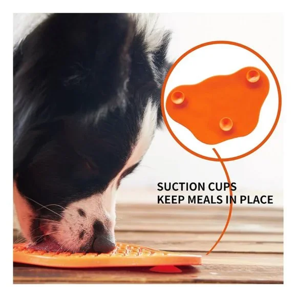 Pet Dream House Lick Paw Pad & Slow Feeder for Dogs - Orange, NWT - Picture 7 of 9